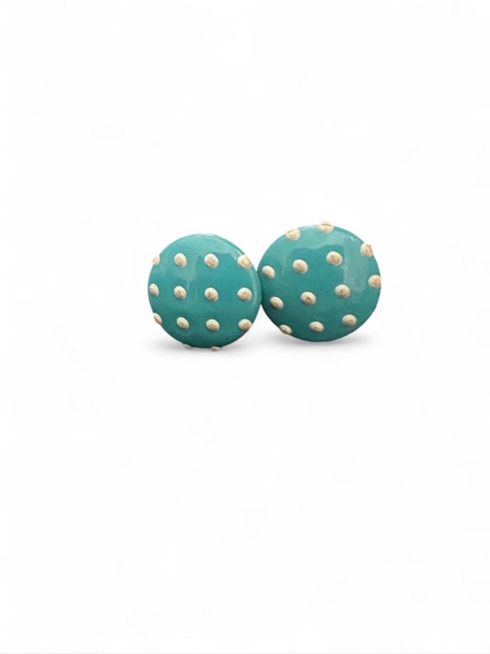 Vintage Retro Style Light Blue Stud Earrings